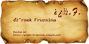 Érsek Fruzsina névjegykártya